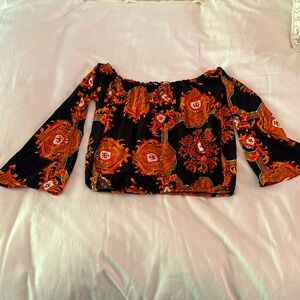 Venus Flare Sleeve Printed Top